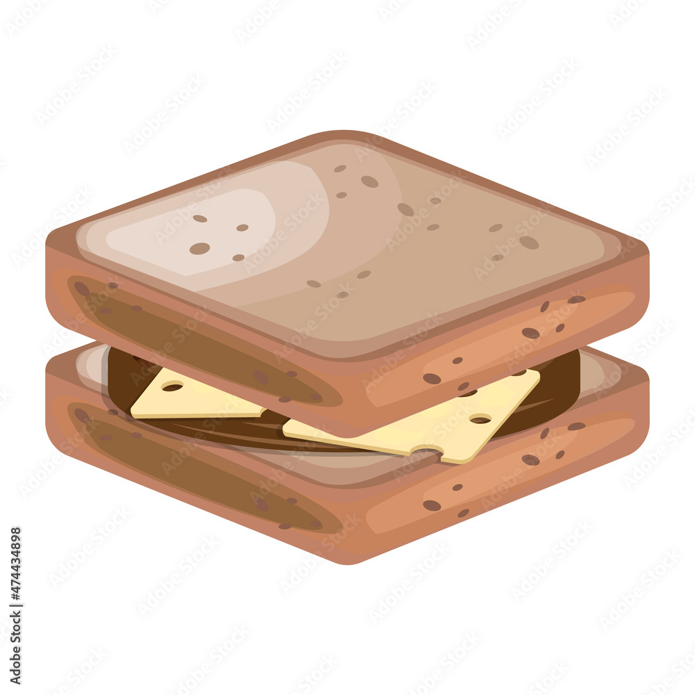 Sandwich with cheese and beef meat burger concept vector food Sandwich with cheese and beef meat burger concept vector food