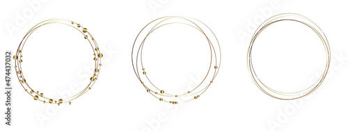 Golden round frame 