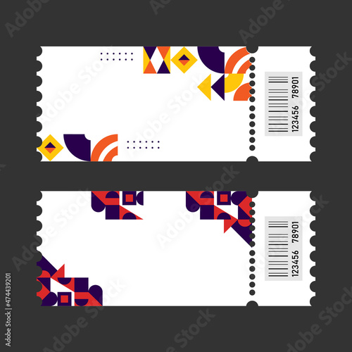 Blank creative tickets template design