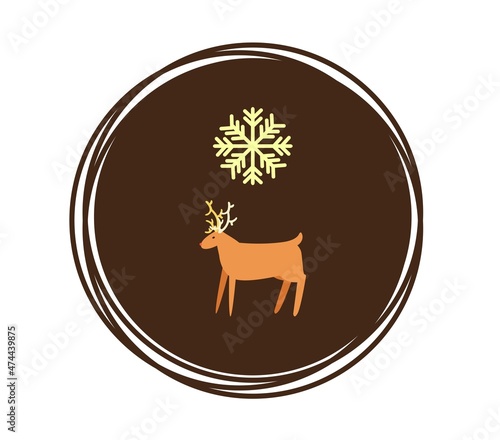 Reindeer with snowflake
