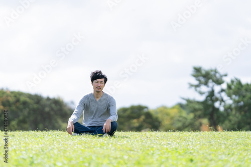 ニットの男性ポートレート