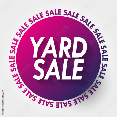 YARD SALE words cloud, business concept background