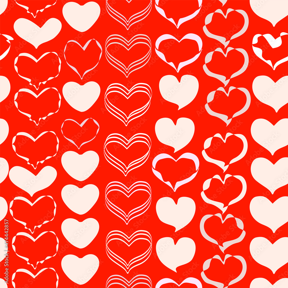 white hearts on a red background white hearts on a red background