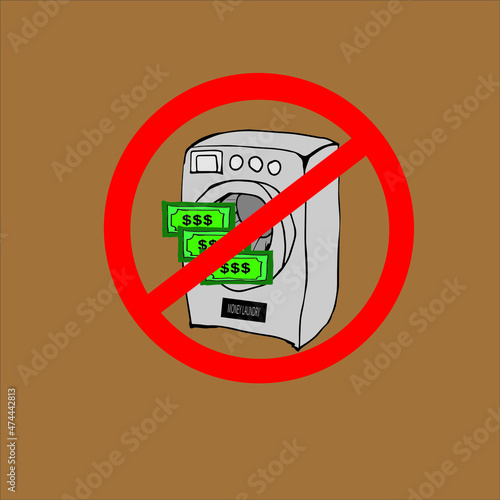 no money laundry sign
