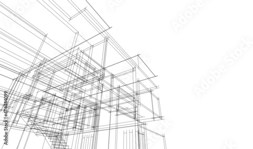 abstract sketch of a building