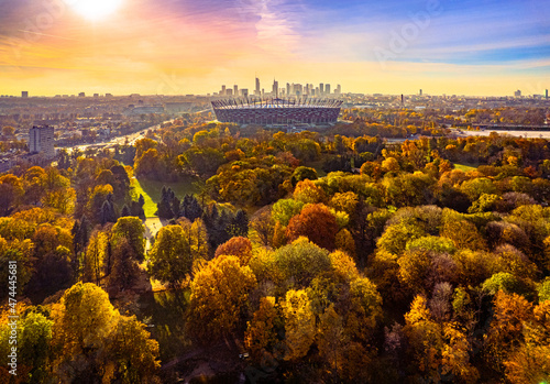 Warszawa - jesień w parku Skaryszewskim #474445681