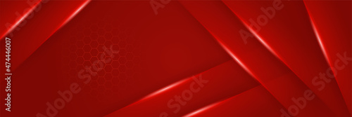 Plait Dark Red Abstract Stripes Wide Banner Design Background