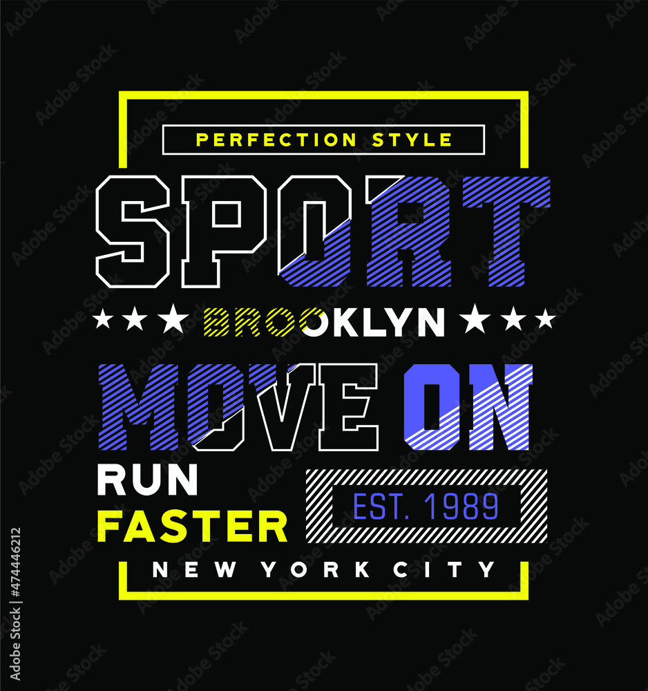 Sport ny city design typography, tee shirt graphics, vectors