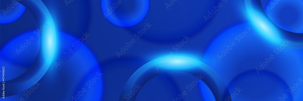 Ring Lens Blue Abstract Geometric Wide Banner Design Background Ring Lens Blue Abstract Geometric Wide Banner Design Background