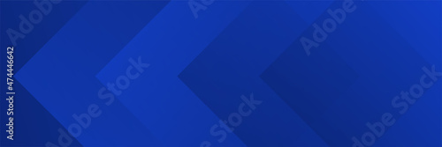 Arrow Tech Blue Abstract Geometric Wide Banner Design Background