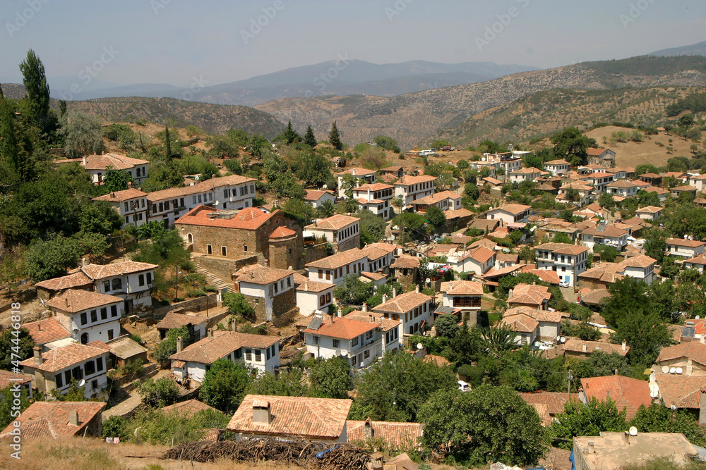 Sirince Village at Selcuk District, Izmir in Turkey. Sirince is a village of 600 inhabitants in Izmir Province, Turkey, located about 8 kilometres east of the town Selcuk District.