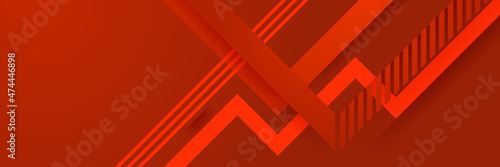 Flash Line Red Abstract Geometric Wide Banner Design Background