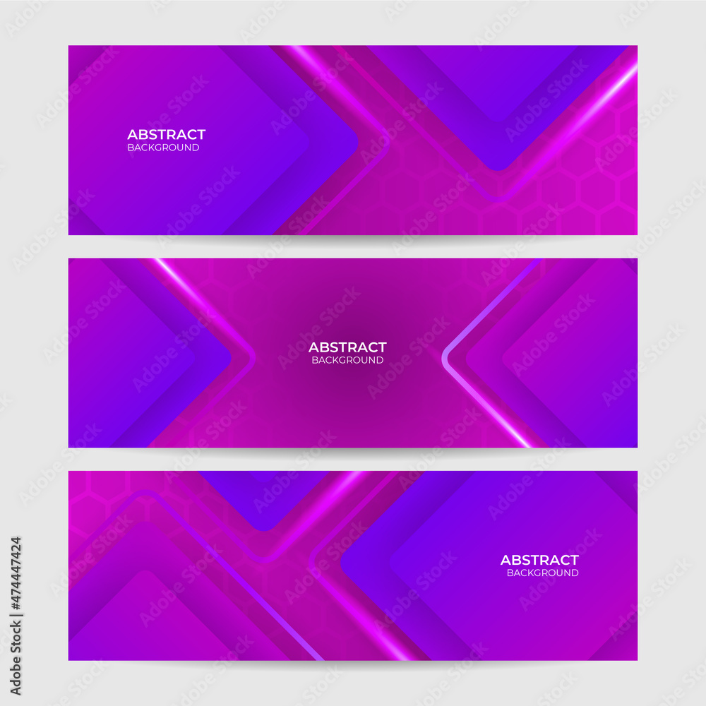 Light Purple Abstract Geometric Wide Banner Design Background