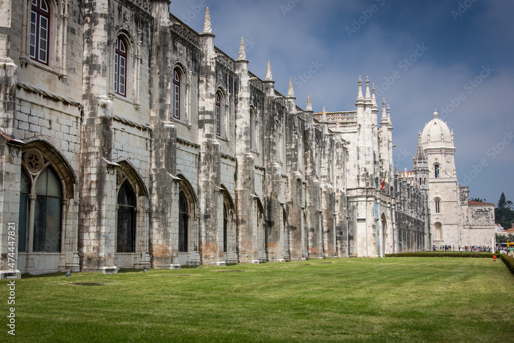 Jeronimos Monastery and archeological museum at Belem in Lisbon, Portugal 