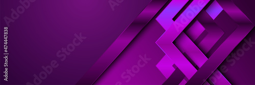Block light Purple Abstract Geometric Wide Banner Design Background