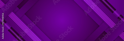 Modern abstract purple banner background