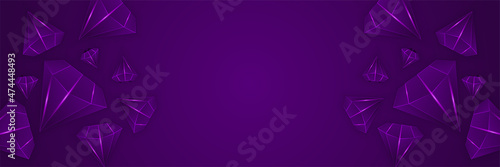 Modern abstract purple banner background