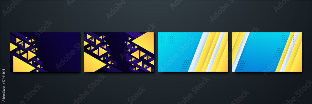 Shape and Line Yellow Colorful Abstract Memphis Geometric Design Background