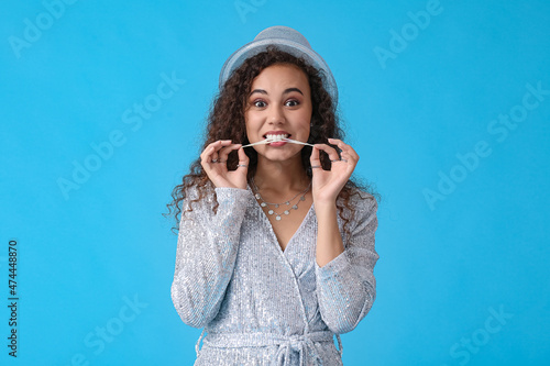 Cute African-American woman...