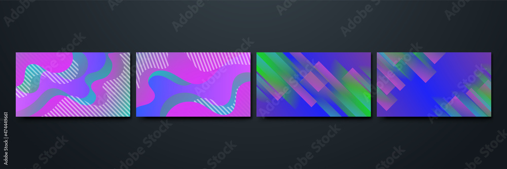 Gradient wave and Line Colorful Abstract Geometric Design Background