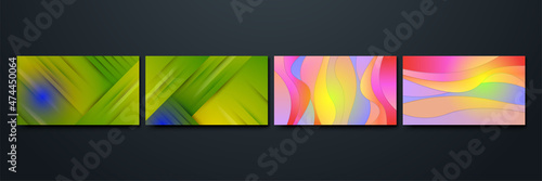 Layer plait and wavy green pastel Colorful Abstract Geometric Design Background