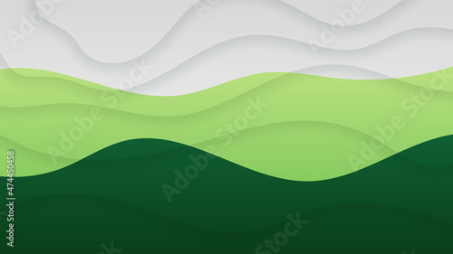 Wave string white green Colorful Abstract Geometric Design Background