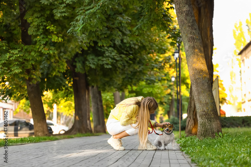 Young woman walking cute Ja...