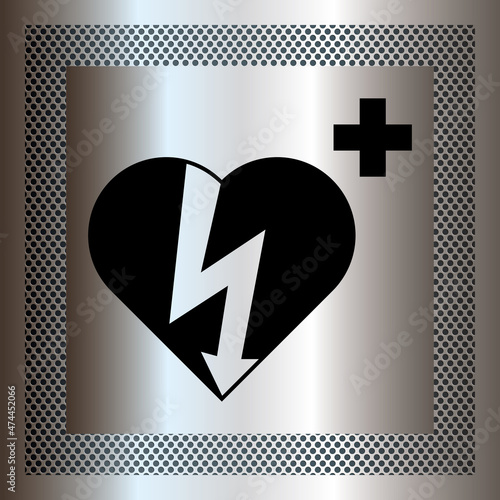 Logo défibrillateur.