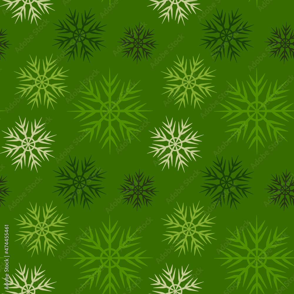 A seamless pattern on a square background is snowflakes. Design element A seamless pattern on a square background is snowflakes. Design element