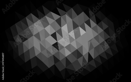 Dark Silver  Gray vector blurry triangle pattern.