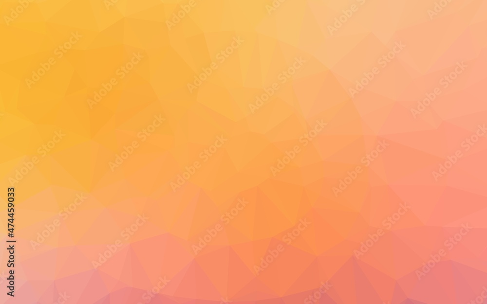 Obraz premium Light Yellow, Orange vector abstract polygonal texture.