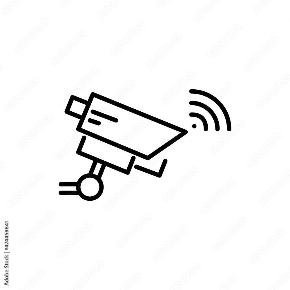 CCTV security smart camera. Pixel perfect, editable stroke icon CCTV security smart camera. Pixel perfect, editable stroke icon