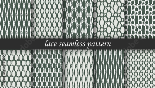 vector lace pattern with geometry shape. Jacquard Mesh Lace Fabric.