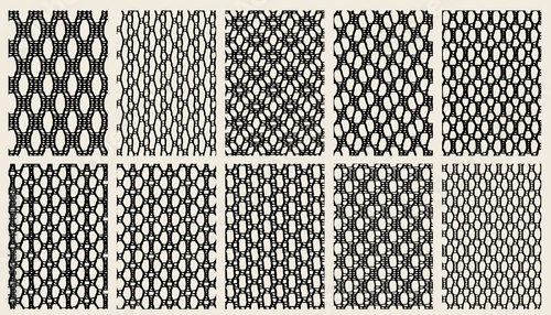 vector lace pattern with geometry shape. Jacquard Mesh Lace Fabric. photo