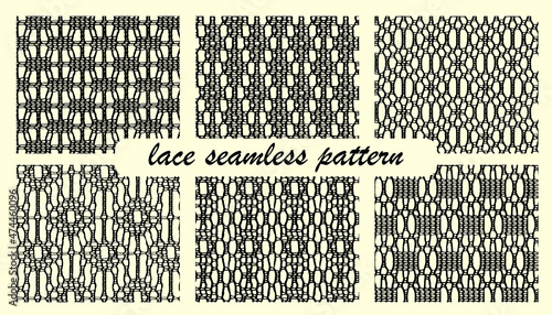 vector lace pattern with geometry shape. Jacquard Mesh Lace Fabric.