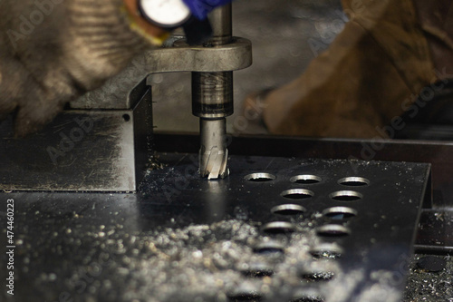 The drilling machine was ready to work.