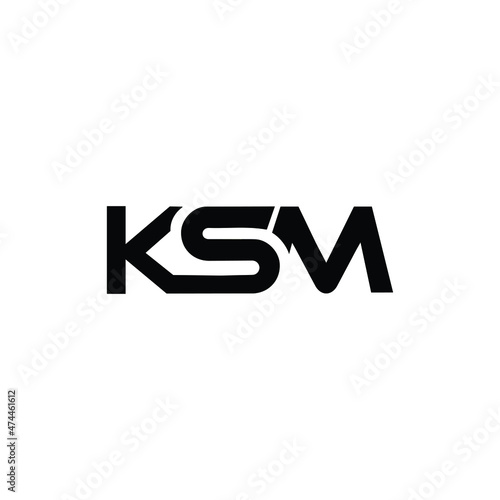 KSM Letter Initial Logo Design Template Vector Illustration. 