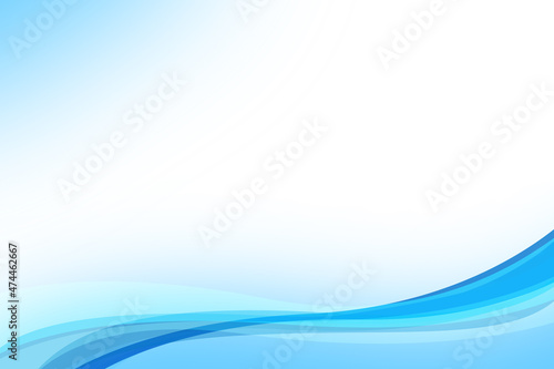 abstract blue wave curve background template