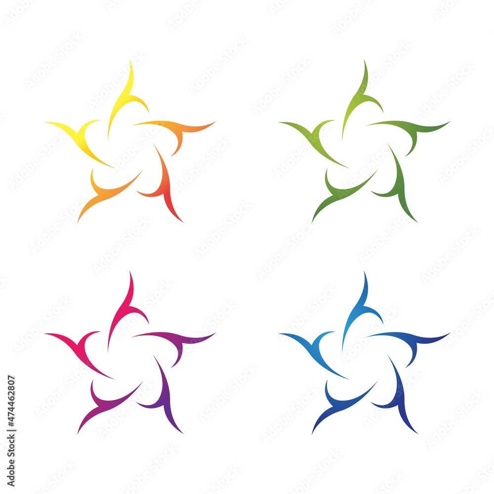 Star logo icon set