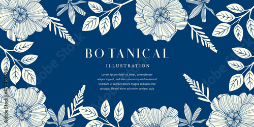 Blue Botanical Background