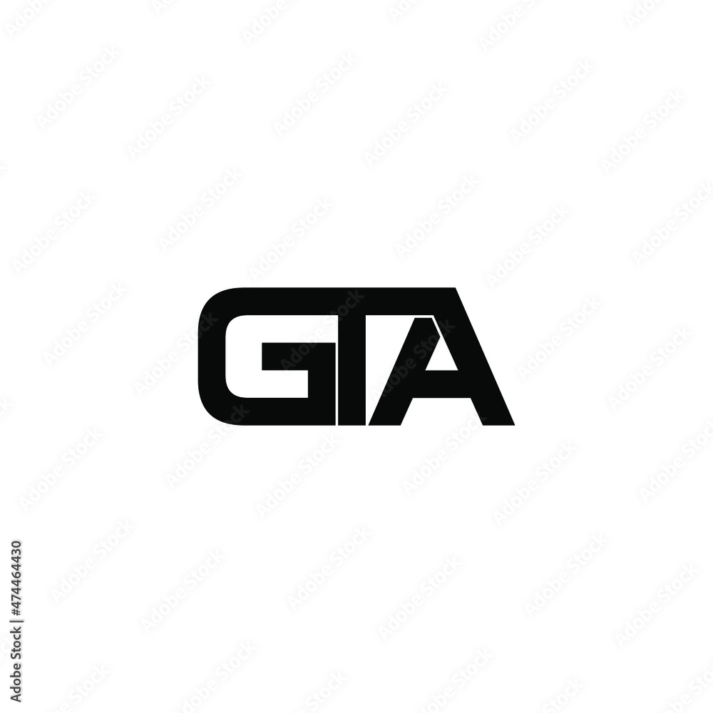 Fototapeta premium gta letter initial monogram logo design