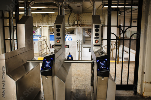 New York Subway Station Turnstile