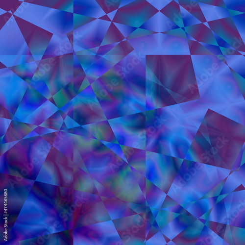 Bright abstract background of many irregularly shaped elements.3d.
