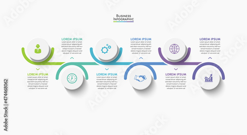 Business data visualization. timeline infographic icons designed for abstract background template milestone element modern diagram process technology digital marketing data presentation chart Vector