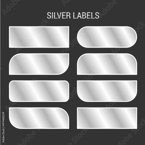 Silver Label Medal Shiny Collections Isolated
