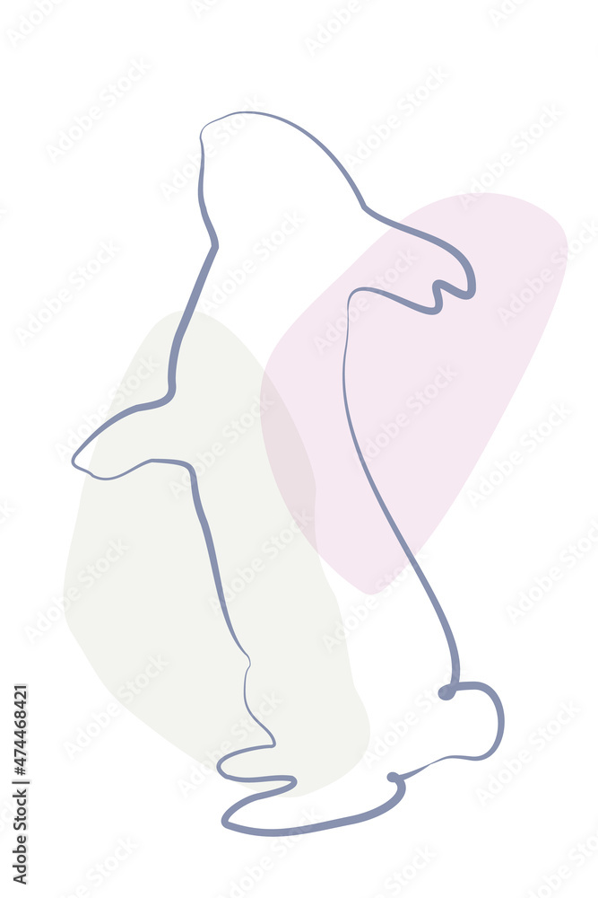 Standing bunny rabbit contour line drawing isolated vector icon Standing bunny rabbit contour line drawing isolated vector icon