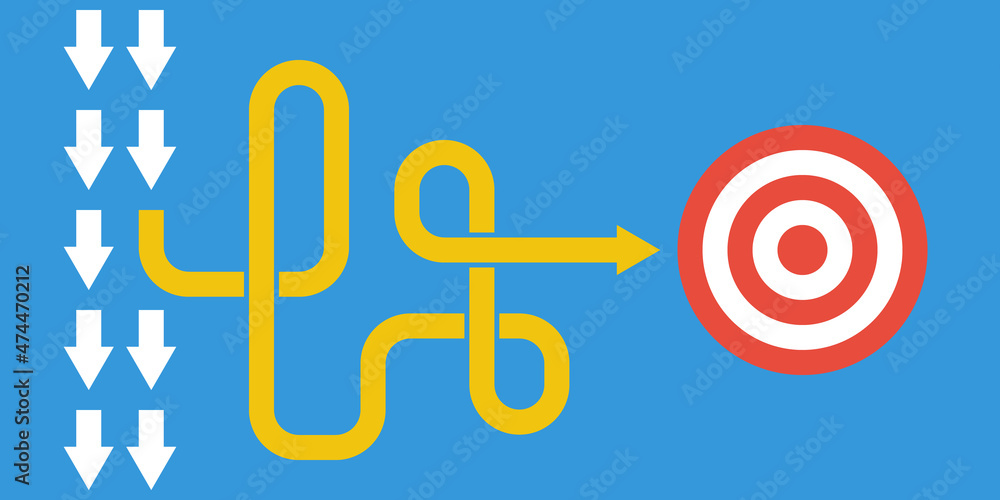 difficult leader path, success business vector concept difficult leader path, success business vector concept