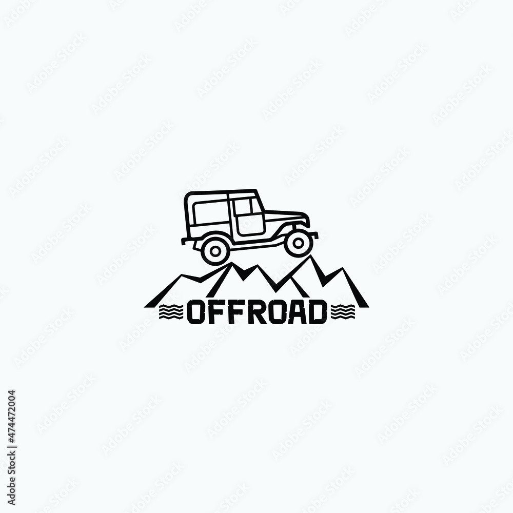 Off-road car logo vector, emblem and sticker template Off-road car logo vector, emblem and sticker template