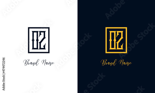Minimal Abstract letter OZ logo.