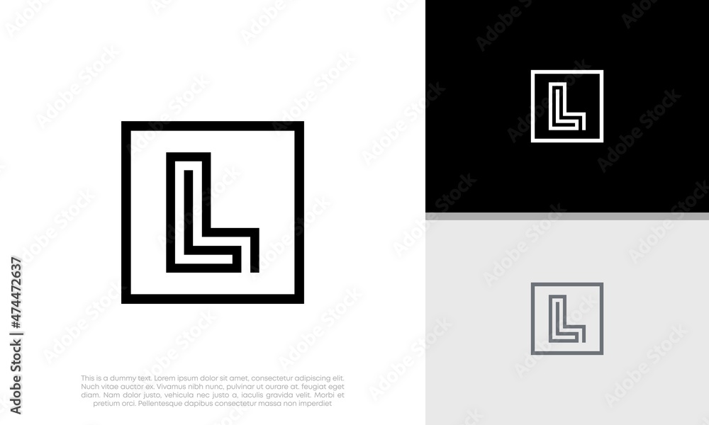 Initials L logo design. Initial Letter Logo.